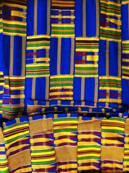 blue kente cloth